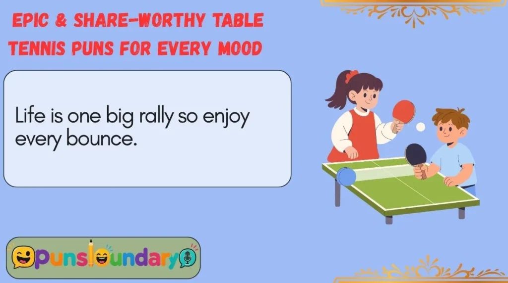 Epic & Share-Worthy Table Tennis Puns for Every Mood