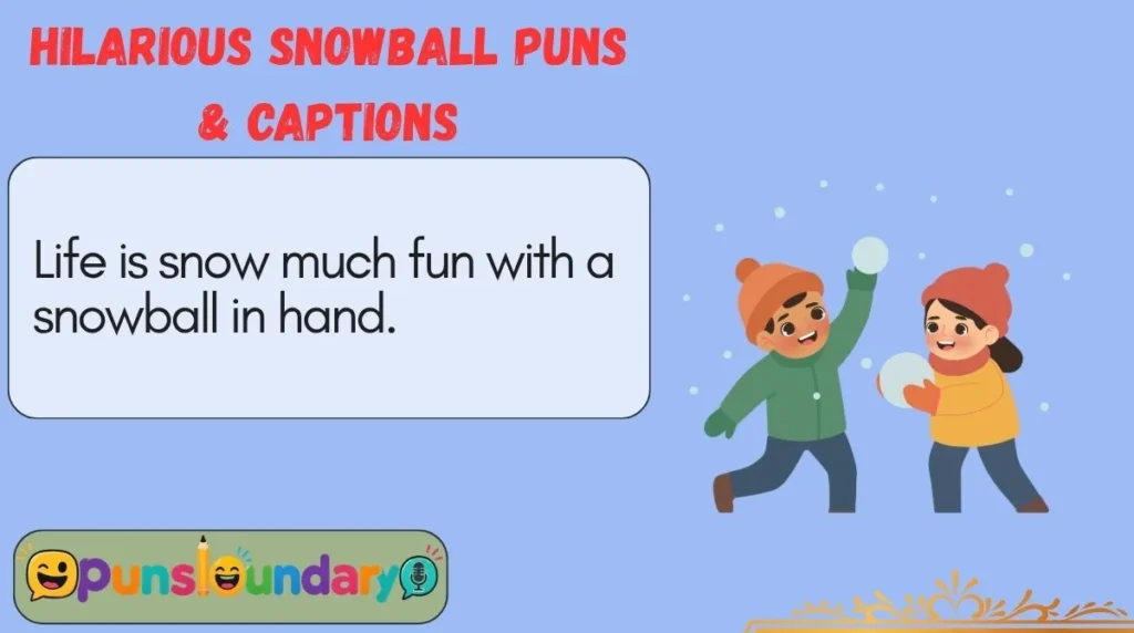 Hilarious Snowball Puns & Captions