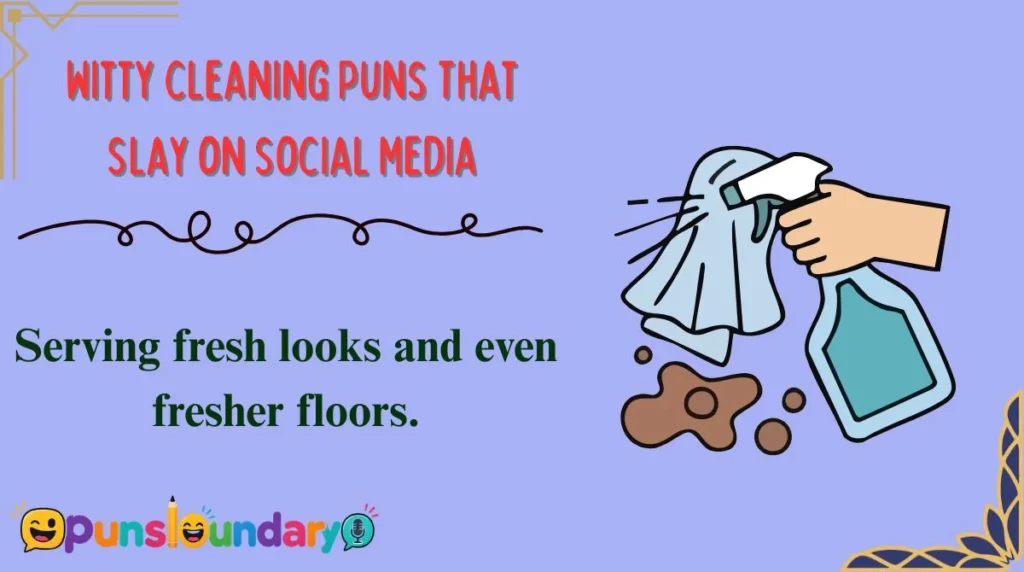 Witty Cleaning Puns That Slay on Social Media