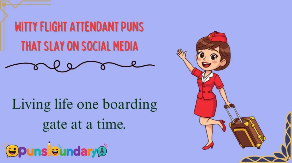 Witty Flight Attendant Puns That Slay on Social Media