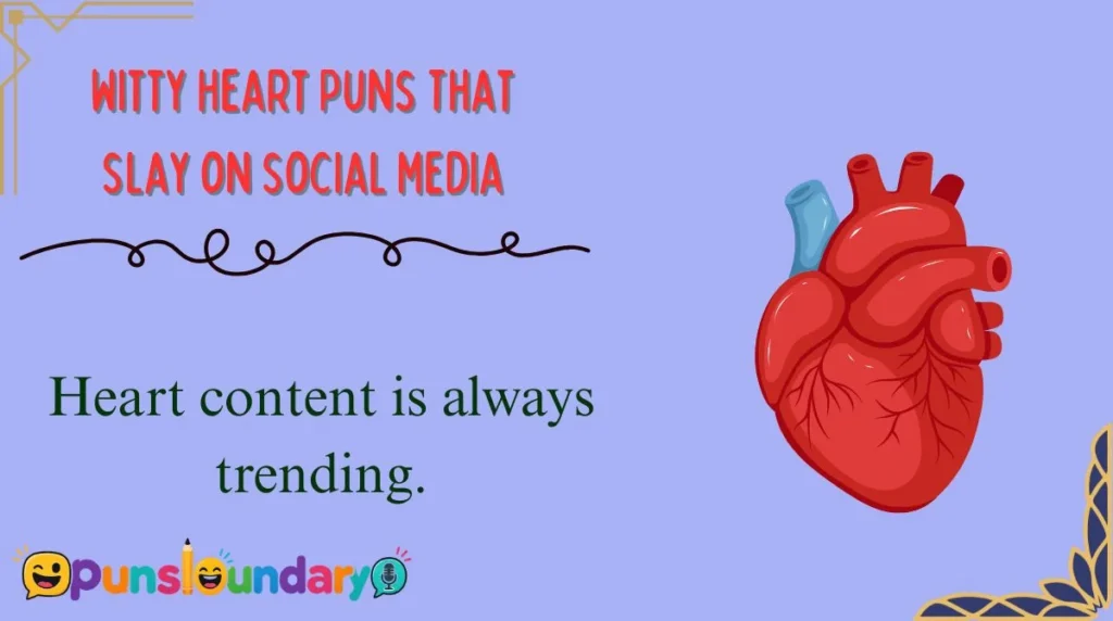 Witty Heart Puns That Slay on Social Media