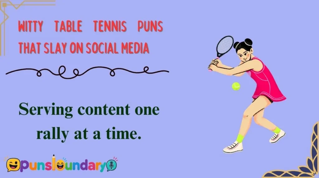 Witty Table Tennis Puns That Slay on Social Media