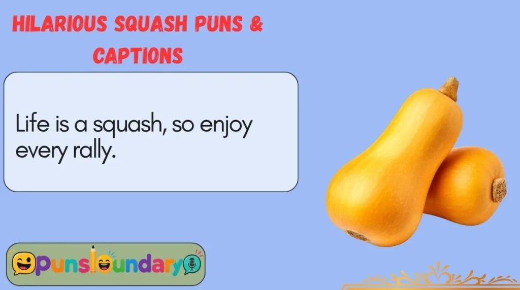 Hilarious Squash Puns & Captions