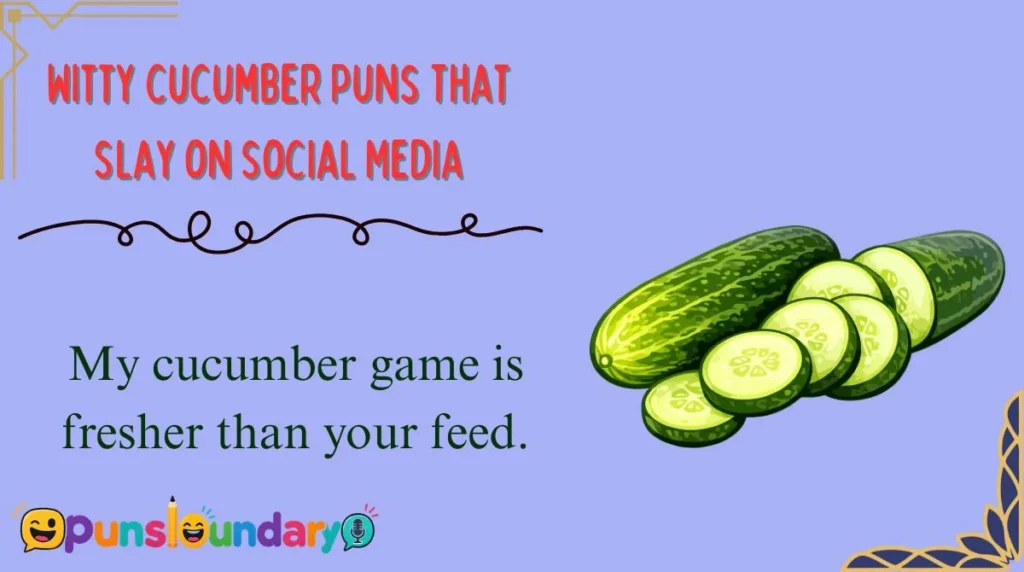 Witty Cucumber Puns That Slay on Social Media